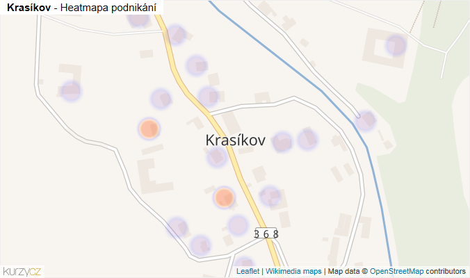 Mapa Krasíkov - Firmy v části obce.