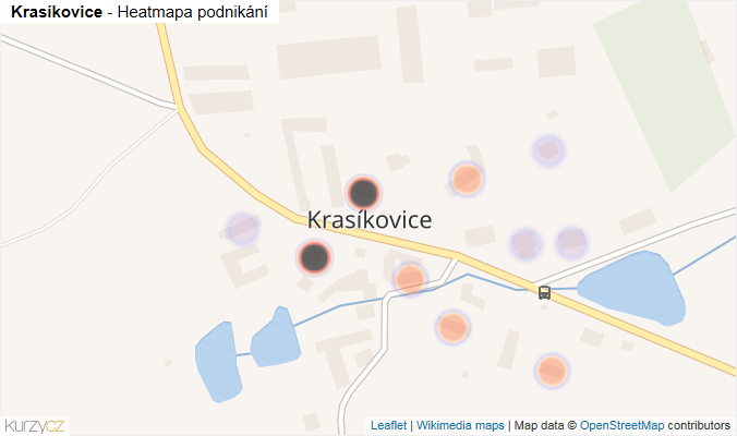 Mapa Krasíkovice - Firmy v části obce.