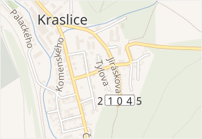 Dvořákova v obci Kraslice - mapa ulice