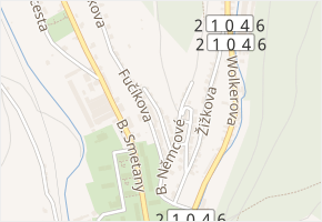 Fibichova v obci Kraslice - mapa ulice