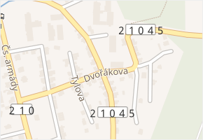 Jiráskova v obci Kraslice - mapa ulice