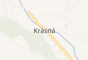 Krásná v obci Kraslice - mapa části obce