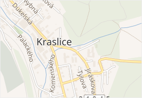 Pod nemocnicí v obci Kraslice - mapa ulice