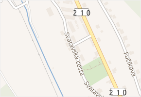 Svatavská cesta v obci Kraslice - mapa ulice