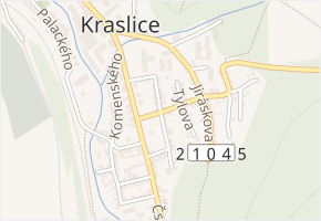 Třebízského v obci Kraslice - mapa ulice