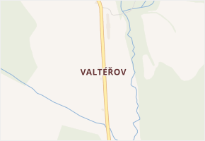 Valtéřov v obci Kraslice - mapa části obce