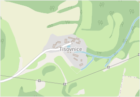 Tisovnice v obci Krásná Hora nad Vltavou - mapa části obce