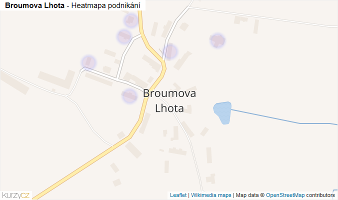 Mapa Broumova Lhota - Firmy v části obce.