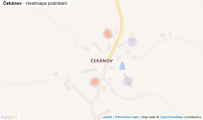 Mapa Čekánov - Firmy v části obce.