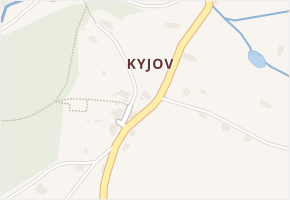 Kyjov v obci Krásná Lípa - mapa části obce