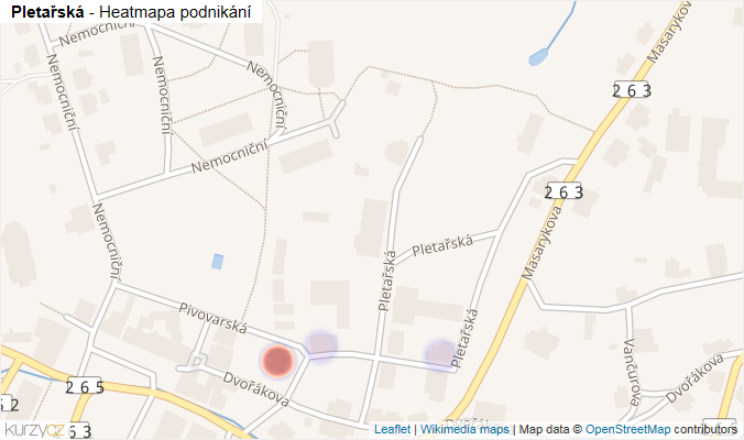 Mapa Pletařská - Firmy v ulici.