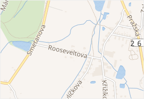 Rooseveltova v obci Krásná Lípa - mapa ulice