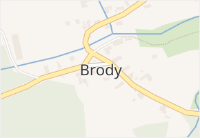 Brody v obci Krásný Dvůr - mapa části obce