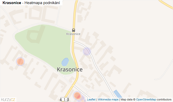 Mapa Krasonice - Firmy v části obce.