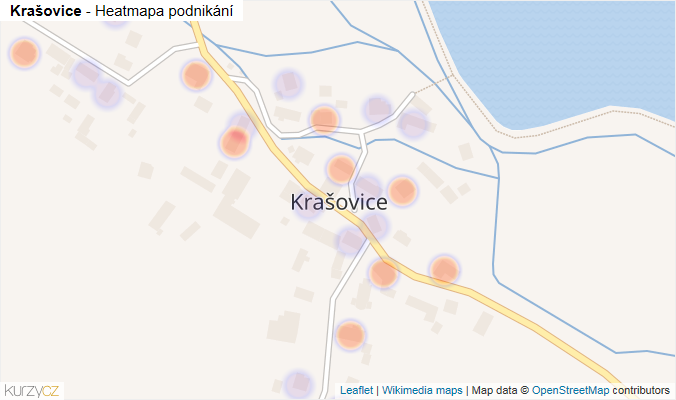 Mapa Krašovice - Firmy v části obce.