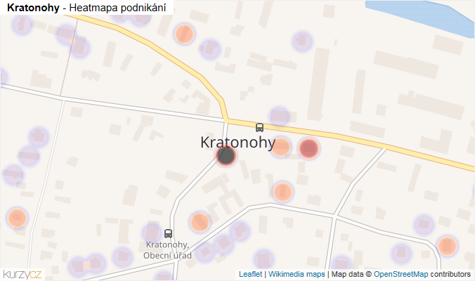 Mapa Kratonohy - Firmy v části obce.