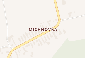 Michnovka v obci Kratonohy - mapa části obce