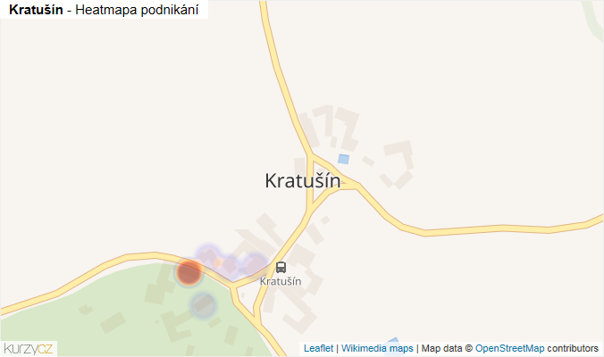 Mapa Kratušín - Firmy v části obce.