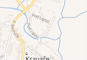 Pod Lipou v obci Kravaře - mapa ulice