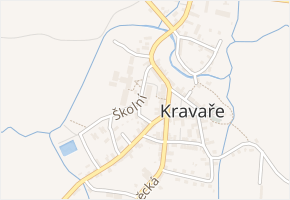 Školní v obci Kravaře - mapa ulice