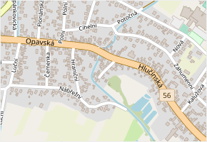 Kašpara Peterka v obci Kravaře - mapa ulice
