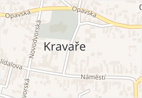 Kravaře v obci Kravaře - mapa části obce