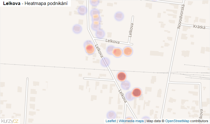 Mapa Lelkova - Firmy v ulici.