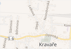 Slepá v obci Kravaře - mapa ulice