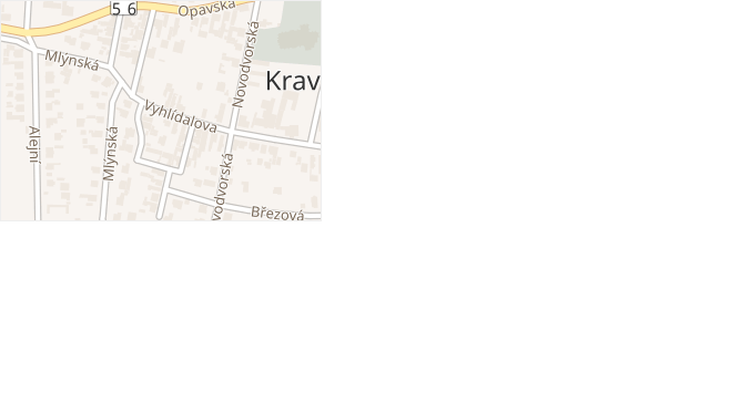 Vyhlídalova v obci Kravaře - mapa ulice