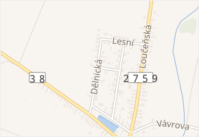 Dělnická v obci Krchleby - mapa ulice