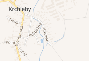 Husova v obci Krchleby - mapa ulice