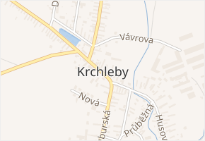Nová v obci Krchleby - mapa ulice