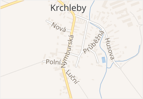Nymburská v obci Krchleby - mapa ulice