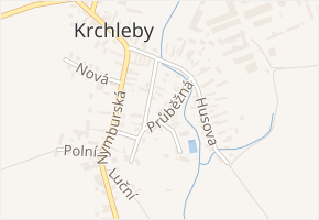 Průběžná v obci Krchleby - mapa ulice