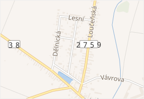 Sokolská v obci Krchleby - mapa ulice