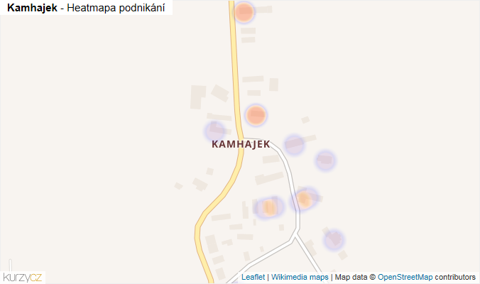 Mapa Kamhajek - Firmy v části obce.