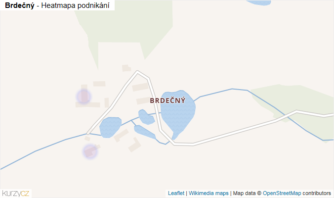 Mapa Brdečný - Firmy v části obce.