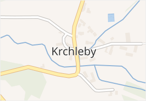 Krchleby v obci Křečovice - mapa části obce