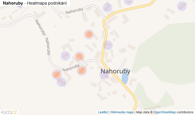 Mapa Nahoruby - Firmy v části obce.