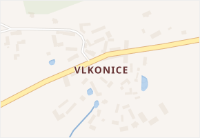 Vlkonice v obci Křečovice - mapa části obce
