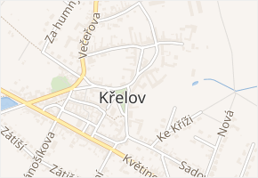 Lipové náměstí v obci Křelov-Břuchotín - mapa ulice