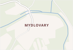 Mydlovary v obci Křelovice - mapa části obce