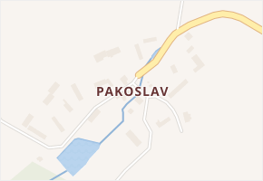 Pakoslav v obci Křelovice - mapa části obce