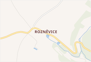 Rozněvice v obci Křelovice - mapa části obce