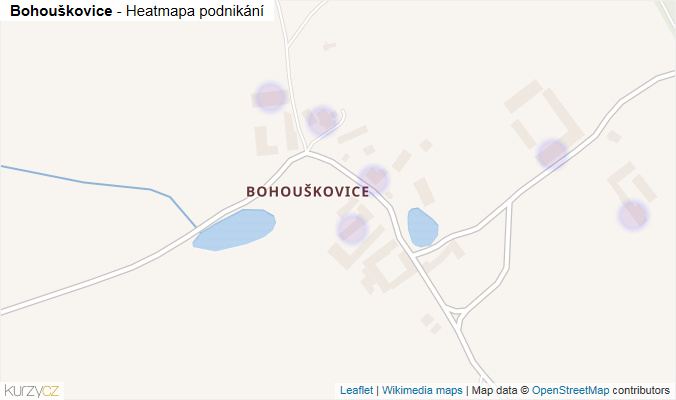 Mapa Bohouškovice - Firmy v části obce.
