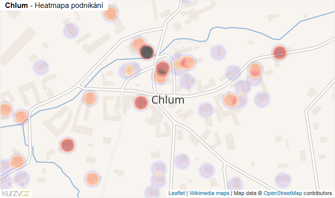 Mapa Chlum - Firmy v části obce.