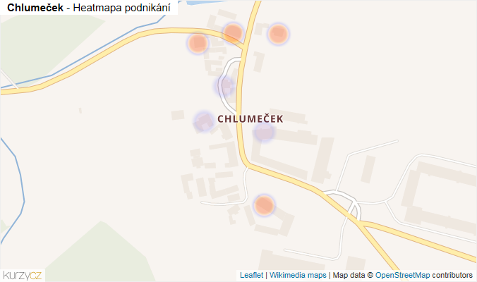 Mapa Chlumeček - Firmy v části obce.
