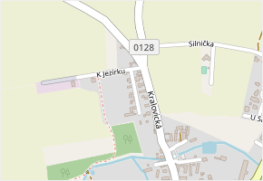 Na Vinohradě v obci Křenice - mapa ulice