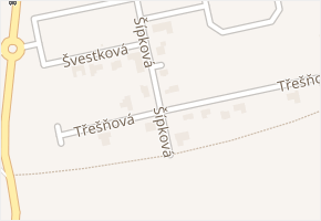 Šípková v obci Křenice - mapa ulice