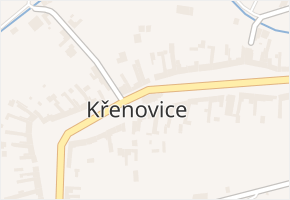 Křenovice v obci Křenovice - mapa části obce